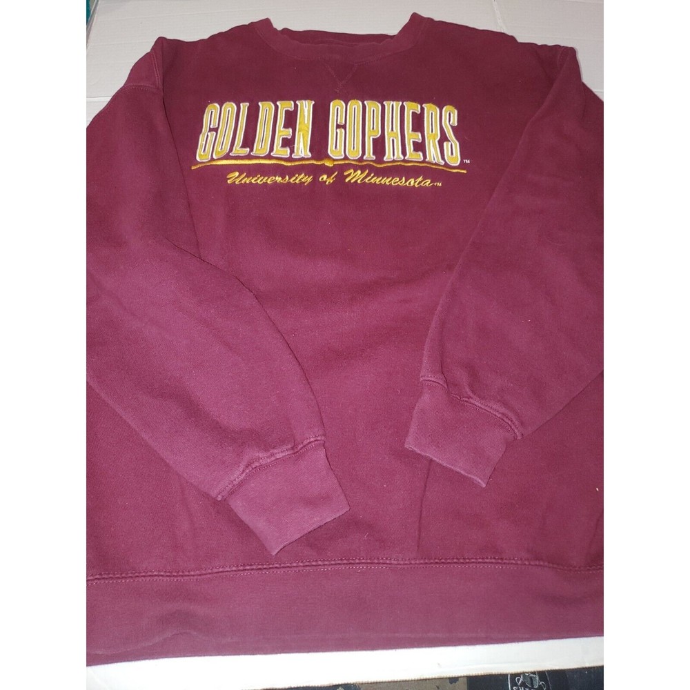 Minnesota Golden Gophers Embroidered Crewneck Sweatshirt Size Xl